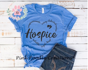 Compassionate Hospice Care Tshirt: Unisex Medical Professional Comfort Wear for Nurses