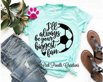 Soccer Mom T-Shirt: Biggest Fan Cotton Tee