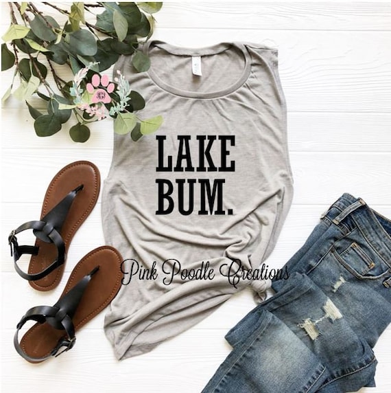 Lake Bum Muscle Tank Top: Summer Beach Cover-Up