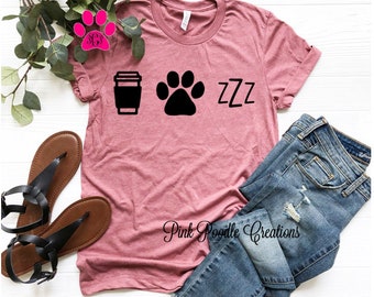 Coffee Dogs Sleep Shirt: Comfy Dog Mom Tee