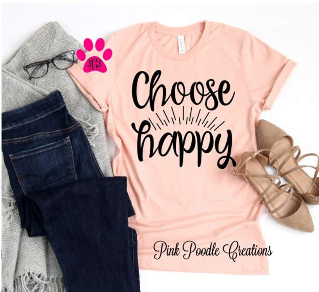 Choose Happy Shirt: Soft Cotton Unisex T-shirt - Etsy