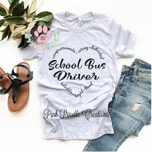 School Bus Driver, School Bus Tshirt, Bus Driver Shirt, Bus Driver, Bus Driver Gift, School Driver Gift, Bus Drivers, Tshirts, Womens Shirt