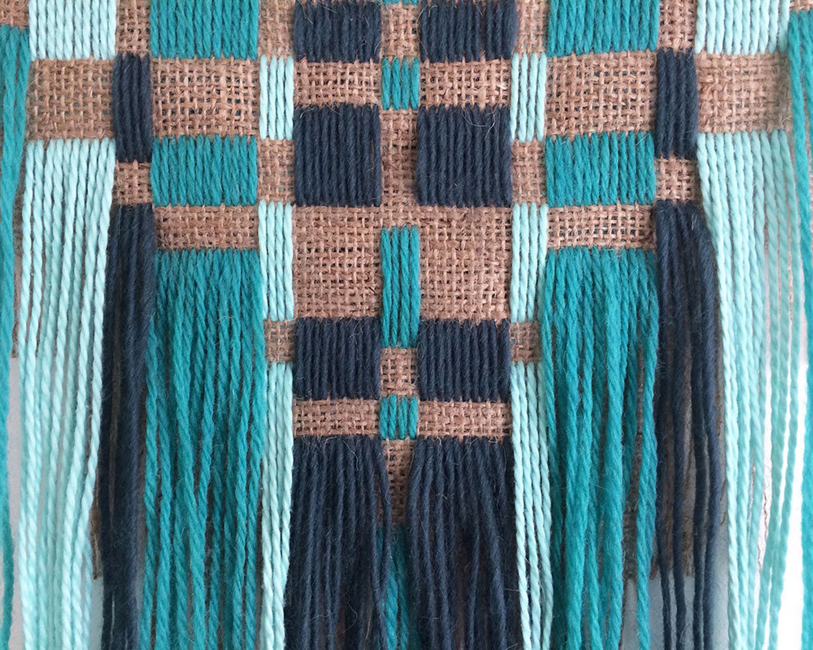 Embroidered wall hanging colorful home decor burlap Etsy España