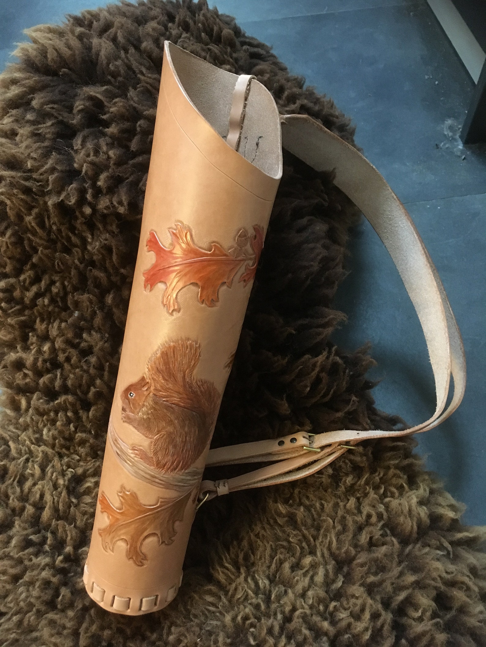 Tooled Leather Hunting Quiver Etsy