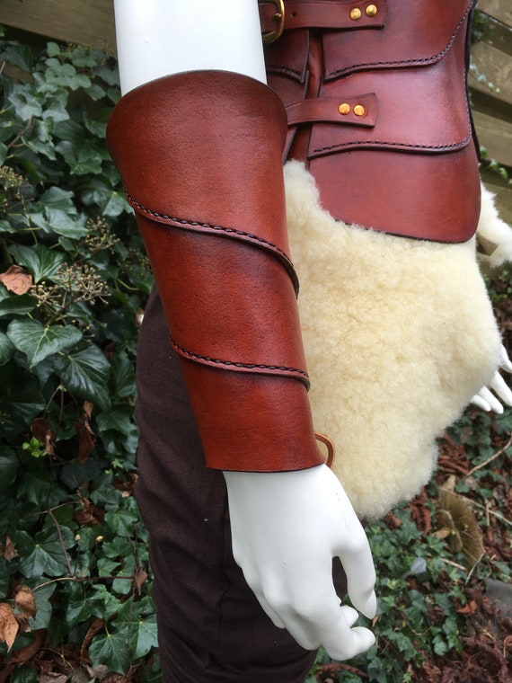 Leather Arm Bracer/leather Arm Protector Etsy