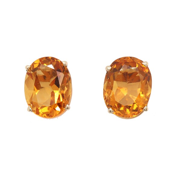 Citrine Stud Earrings / November Birth Stone