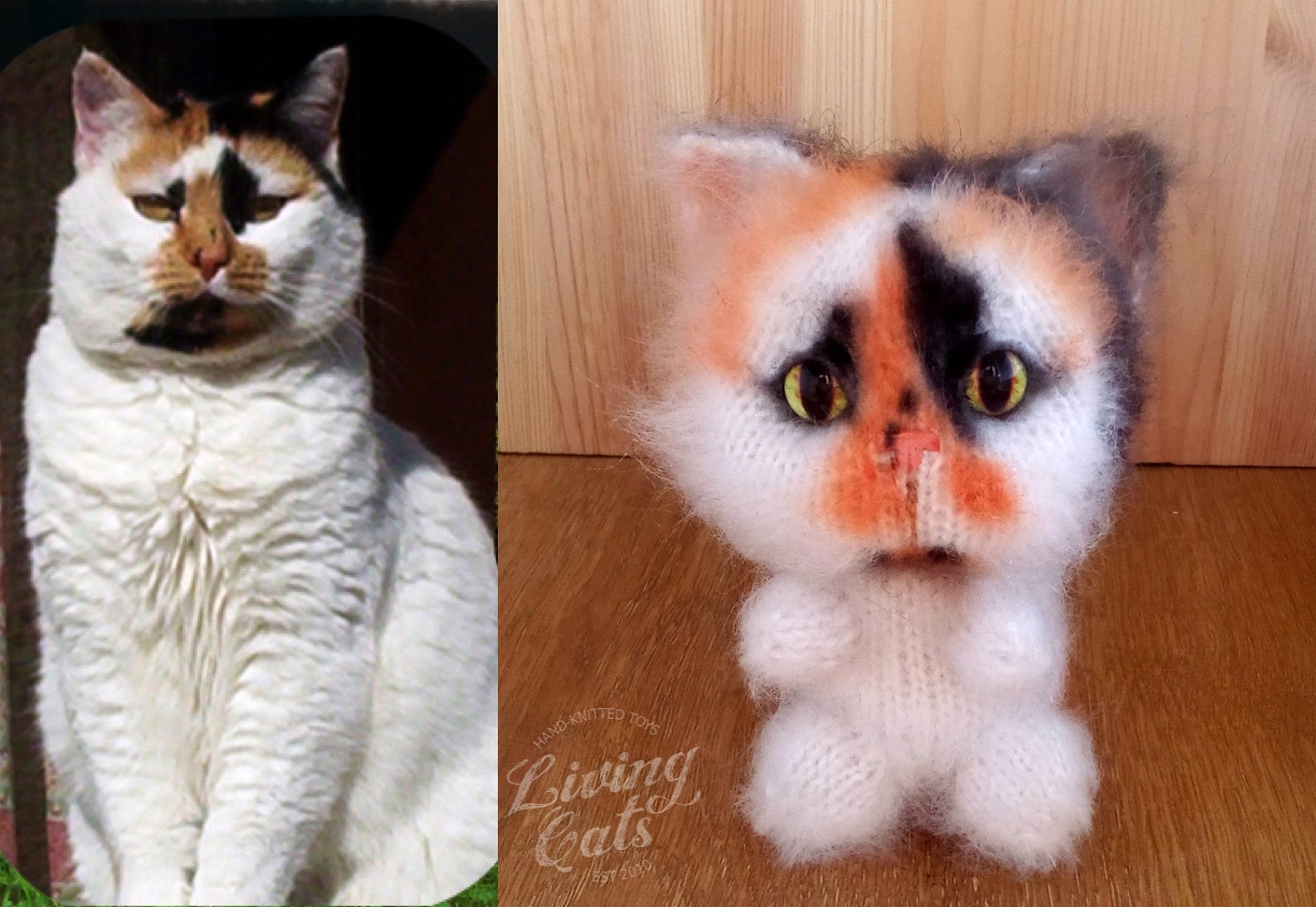 Custom pet portrait toy custom cat art toy custom plushie Etsy