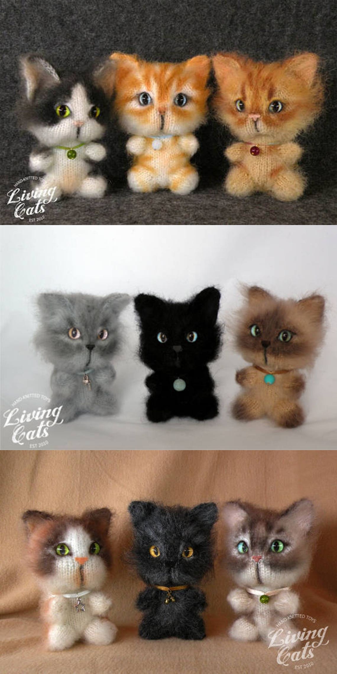 Soft Toy Ginger Cat Knit Animal Red Cat Plushie Stuffed Etsy