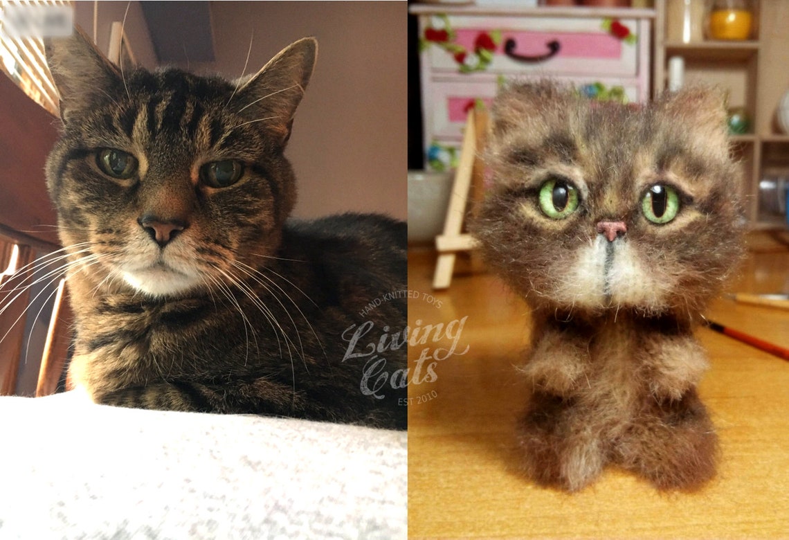 Custom pet portrait toy custom cat art toy custom plushie Etsy
