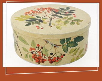 Vintage Tin Trinket Box Biscuit Box Yellow and Red Roses with Bee 1970s Sweet Floral Ira Denmark Cookie Tin