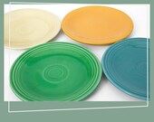 Set of 4 Fiestaware Breakfast Plates 1940s - 1950s Vintage 6 1 4 quot Bread Butter Plates Mid Century Vintage Ceramic