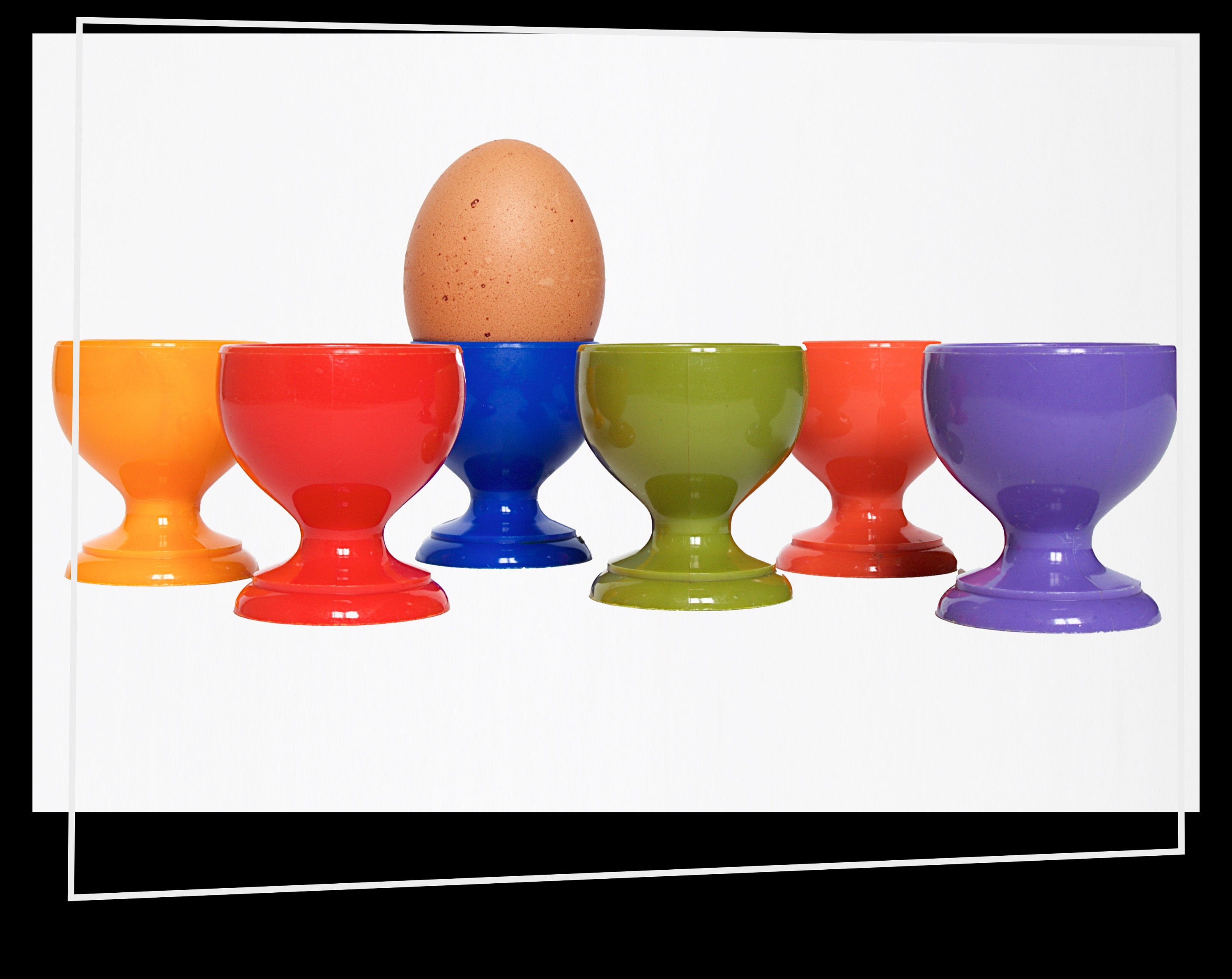 Le Creuset Stoneware Rainbow set of 6 egg cups