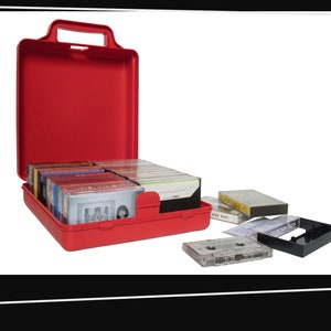Music Cassette Tape Carrying Case | Music Cassette Storage | Cassette Holder | 1980s - 1990s  | Vintage Plastic