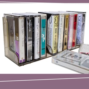 Smokey Grey Brown Cassette Tape Holder | BOA Inter Cassette Rack | Cassette Storage | 1970s | Panton Age | Mid Modern | Vintage Plastic
