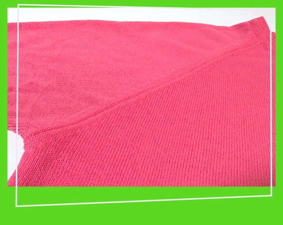 Bright Pink Neon Sweater Top | 1970s - 1980s | Si… - image 7