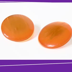 Clip on Earrings | Translucent Orange Round Clip On Earrings | 1960s | Mod | Vintage Jewelry | Swinging Sixties