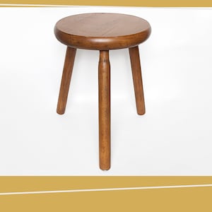 MCM Wooden Milkmaid Stool | Low Plant Stand | 1950s - 1960s | Mid Century Modern | Rustic Boho Interior | Vintage Home Decor