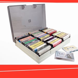 Flair Cassette Tape Holder | Music Cassette Storage | Cassette Caring Case | 1970s | Panton | Mid Modern | Vintage Plastic