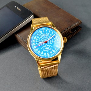 Men&#39;s Vintage Watch | Raketa Polar Watch | Mechanical Watch | Raketa Watch | Analog Watch | Rocket wrist Watch | Watch Gift | Gift for Men