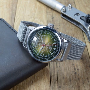 Men&#39;s Vintage Watch | Antarctica Watch | Polar Watch | 24 hours Watch | Analog Watch | Polar Antarctica| Watch Gift | Gift for Men |