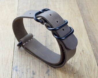 Nut Brown Leather Watch Strap: 16mm 18mm 20mm, Silver Buckle