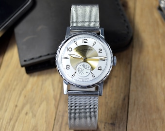 Vintage Analog Watch | Pobeda Sputnik | Mens wrist watch | Chistopol | USSR | RARE | Serviced by master | Mens gift | Gift for men |