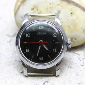 Poljot Watch | Moskow Watch | Mens Wrist Watch | 16 Jewels | 1950s | 1MChZ | USSR | Rare | Serviced & oiled | Mens gift | Gift for men |