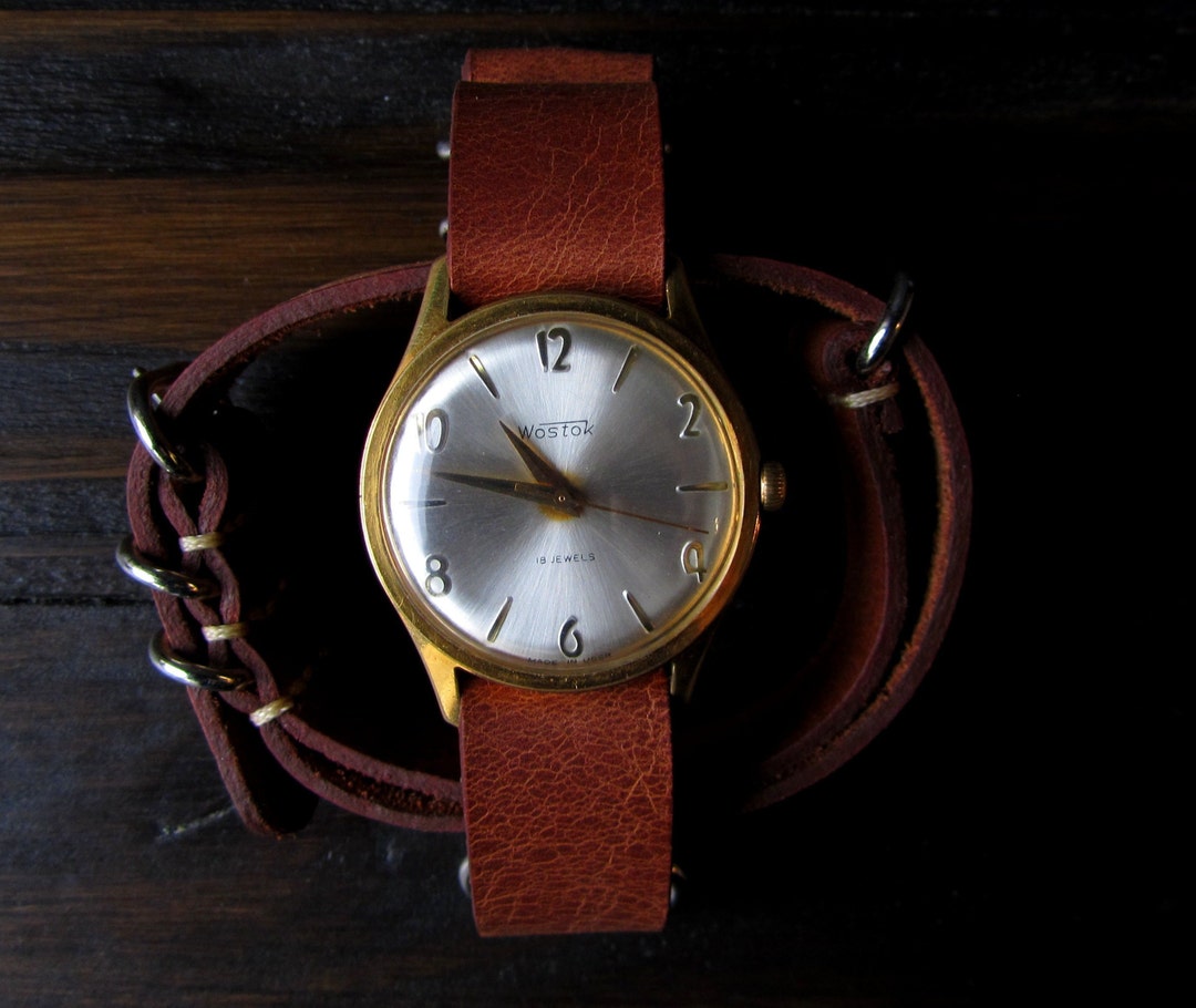 Men's Vintage Watch Gold Plated AU 10 Soviet Watch Etsy