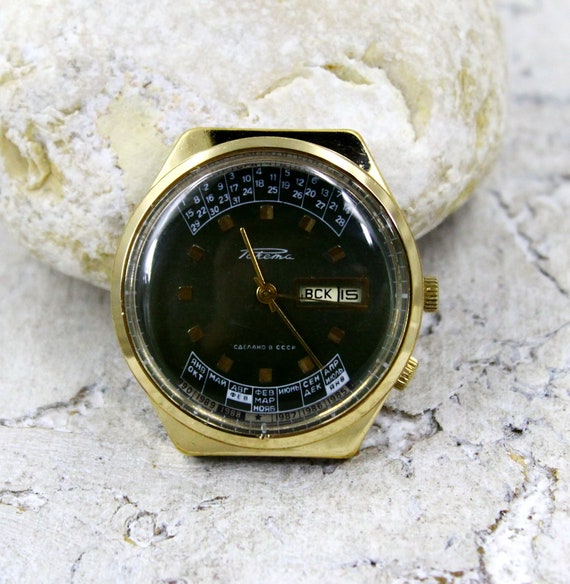Men's Vintage Watch | Raketa Perpetual Watch | So… - image 1