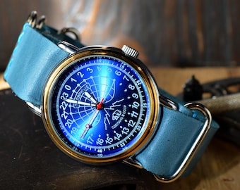 Men's Vintage Watch | Raketa Watch | Mechanical Watch | Raketa 24 Watch | Analog Watch | Raketa Antarctica | Watch Gift | Gift for Men |