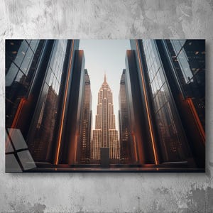 New York Empire State Building - Beautiful 3D Acrylic UV Print Art, A Bold,  for Modern Interiors, Perfect for Artistic Home or Office Décor