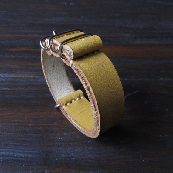 Yellow ZULU Strap ZULU Strap Leather Watch Strap Watch Strap Genuine Leather Band Strap Leather Watch 16 Mm 18 Mm 20 Mm 22 Etsy Canada
