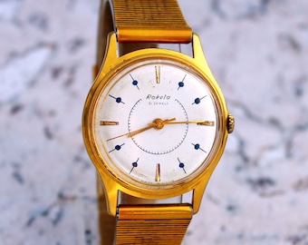 Men's Vintage Watch | Raketa Watch | Soviet Watch | Raketa Record Watch | Gold  Watch | Gold Watch | Watch Gift | Gift for Men |