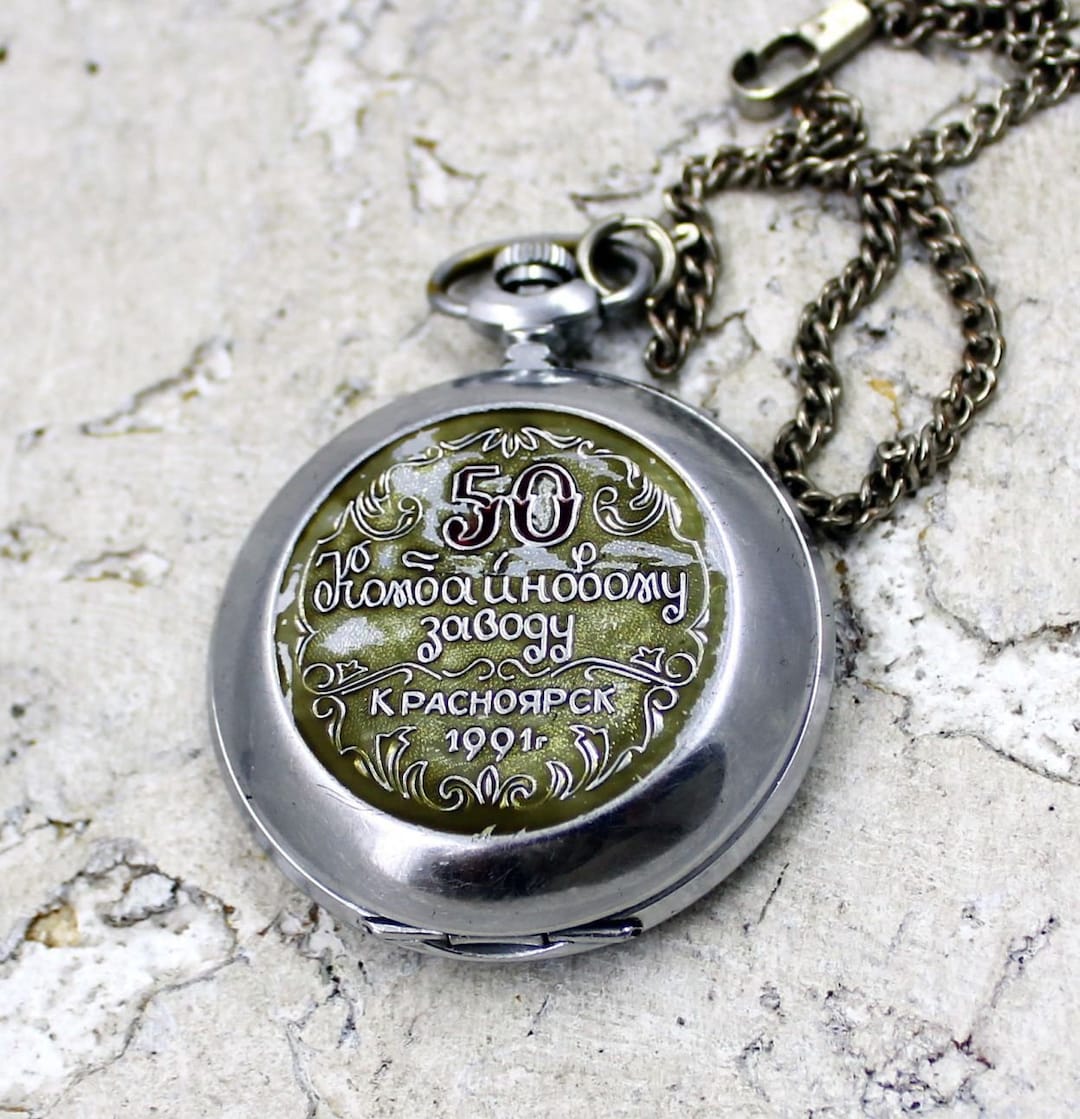 時計 m.d.k Molnija Pocket Watch | 50 Years to Combine Plant Krasnoyarsk