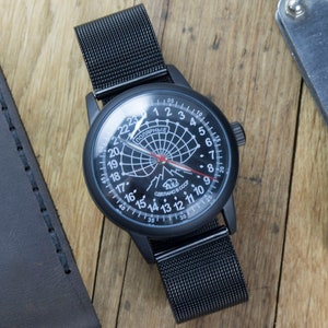 Men&#39;s Vintage Watch | Antarctica Watch | Polar Watch | 24 hours Watch | Analog Watch | Polar Antarctica| Watch Gift | Gift for Men |
