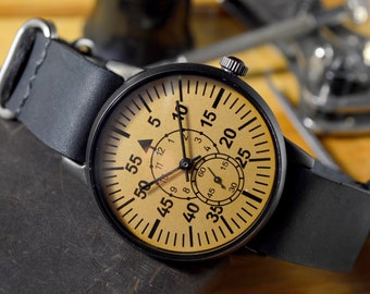 Vintage Pobeda USSR Watch: Restored Dial, New Leather Band