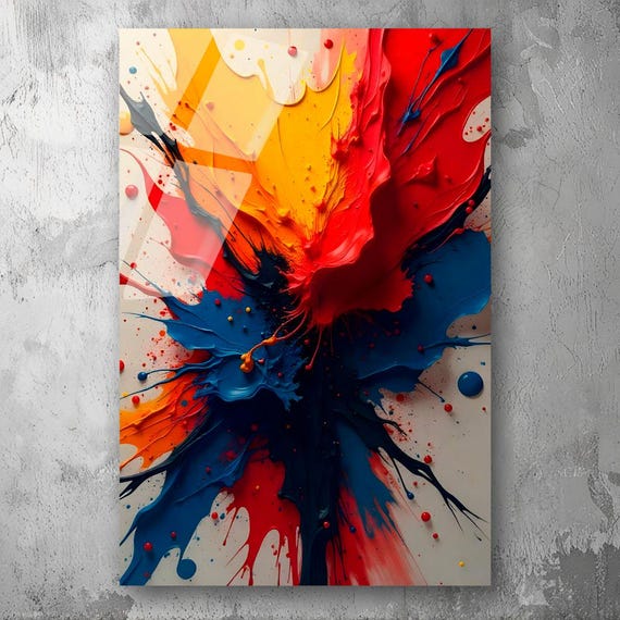 抽象画 油　アクリル絵の具　大型 新品 アート 現代アート 壁掛け カラフルな魚大型アクリル抽象絵画テクスチャ壁アート現代絵画