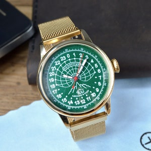 Men&#39;s Vintage Watch | Raketa Polar Watch | Mechanical Watch | Raketa Watch | Analog Watch | Rocket wrist Watch | Watch Gift | Gift for Men