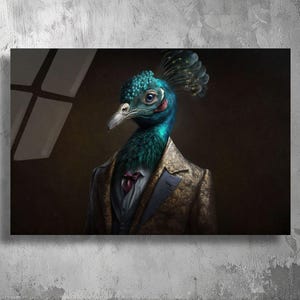 Fantasy Peacock 3D Art - UV Printed Acrylic Plexiglas Wall Decor - Fantasy Home Printing