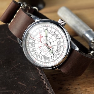 Men&#39;s Vintage Watch | Raketa Watch | Mechanical Watch | Raketa 24 hours Watch | Analog Watch | Rocket watch | Watch Gift | Gift for Men |