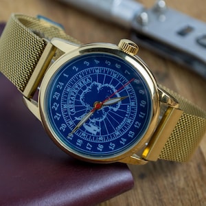 Men&#39;s Vintage Watch | Automatic Watch | Polar Watch | 24 hours Watch | Analog Watch | Polar Antarctica| Watch Gift | Gift for Men |