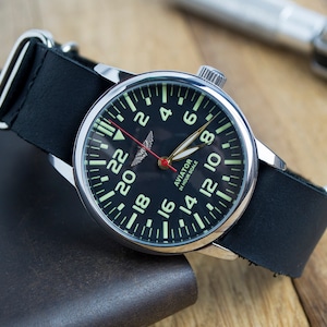 PAKETA 手巻き腕時計 メンズ シルバー文字盤 Raketa 24 hour watch - Etsy 日本
