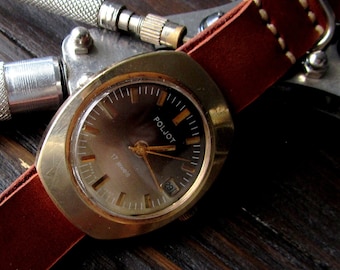 Relógio masculino Poljot URSS vintage: 17 joias, revisado