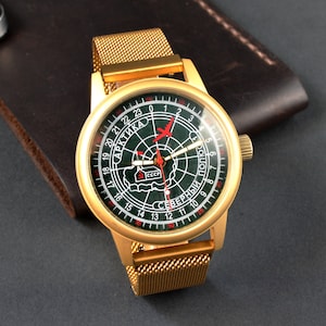 Men&#39;s Vintage Watch | Raketa Watch | Mechanical Watch | Raketa 24 hours | Rose Gold Watch | Rocket watch | Watch Gift | Gift for Men |