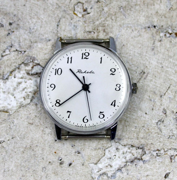 Men's Raketa Watch: Vintage USSR Wristwatch, 1970s
