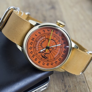 Reloj Raketa Polar vintage para hombre: reloj de pulsera analógico de 24 horas
