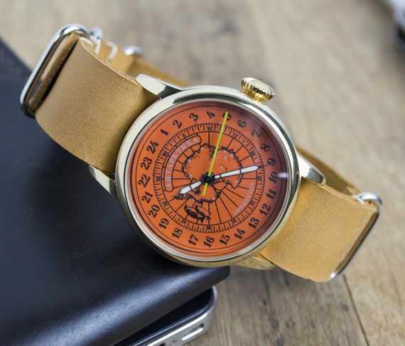 Reloj vintage para hombre Reloj polar Raketa Reloj de 24 horas Reloj Raketa Reloj analogico Reloj de pulsera cohete Regalo de reloj Regalo para hombres Etsy Espana