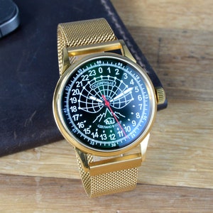 Men&#39;s Vintage Watch | Raketa Polar Watch | Mechanical Watch | Raketa Watch | Analog Watch | Rocket wrist Watch | Watch Gift | Gift for Men