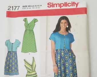 Simplicity 2177 ladies dress and jacket pattern size 6-14 UNCUT