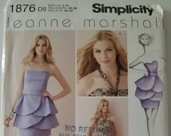 Simplicity 1876 Ladies Petal Dress Sizes 4-6-8-10-12 UNCUT